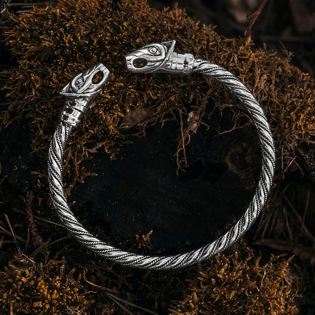 Freki & Geri Armreif, Silber Mode
