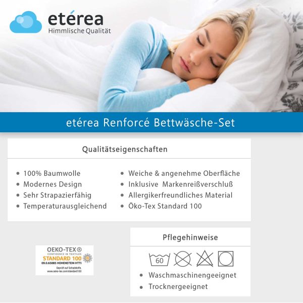 etérea Microfaser Bettwäsche Zick Zack Pflaume Violet und Türkis Online – Bild 5