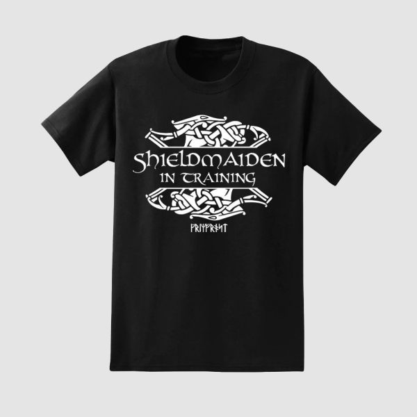 Kinder T-Shirt, Shieldmaiden, Schwarz Online-Verkauf