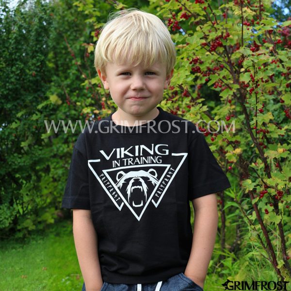 Kinder T-Shirt, Viking, Schwarz Angebot – Bild 2